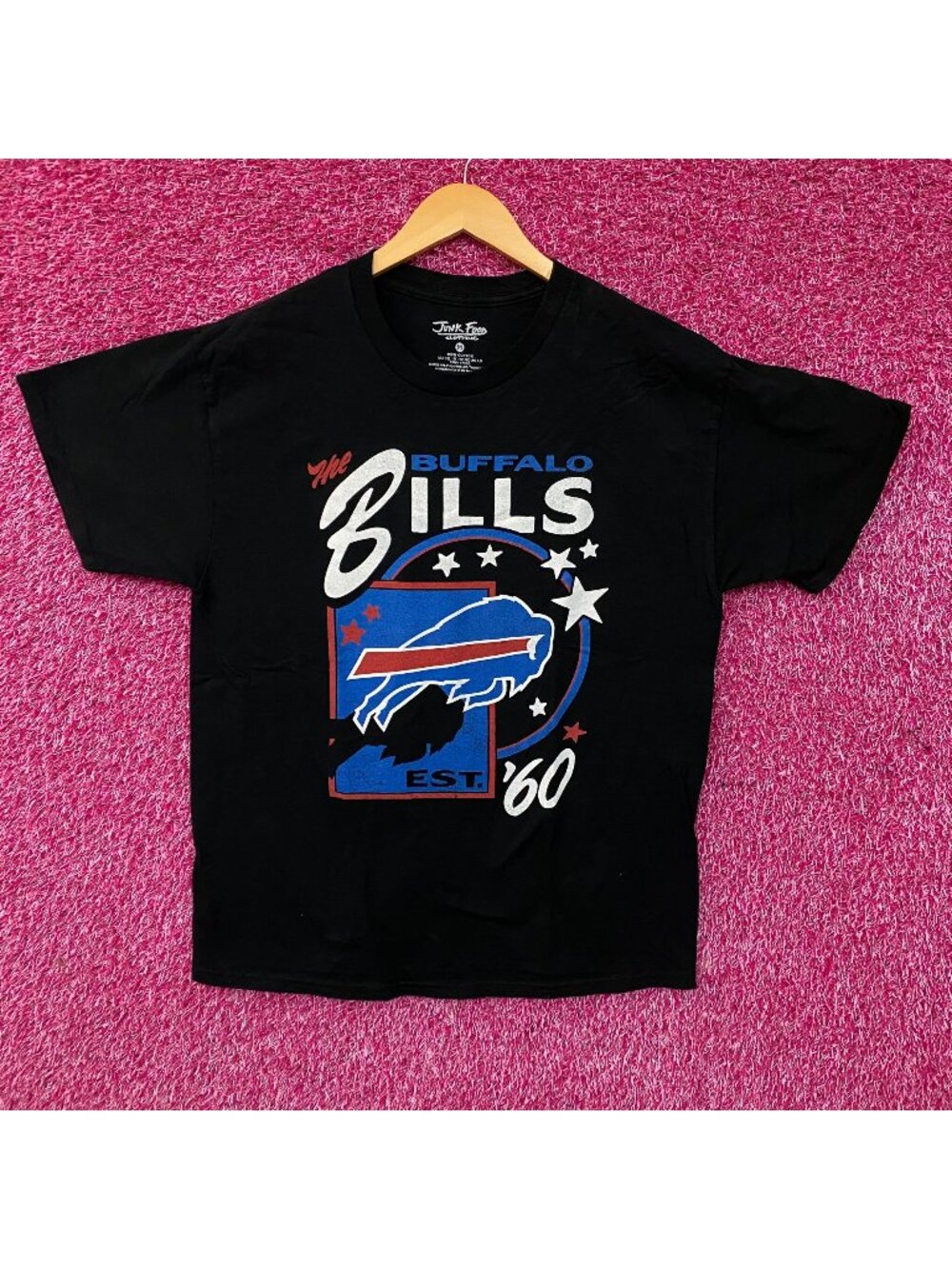 Junk Food Clothing Buffalo Bills Star Power Graphic T-Shirt Medium